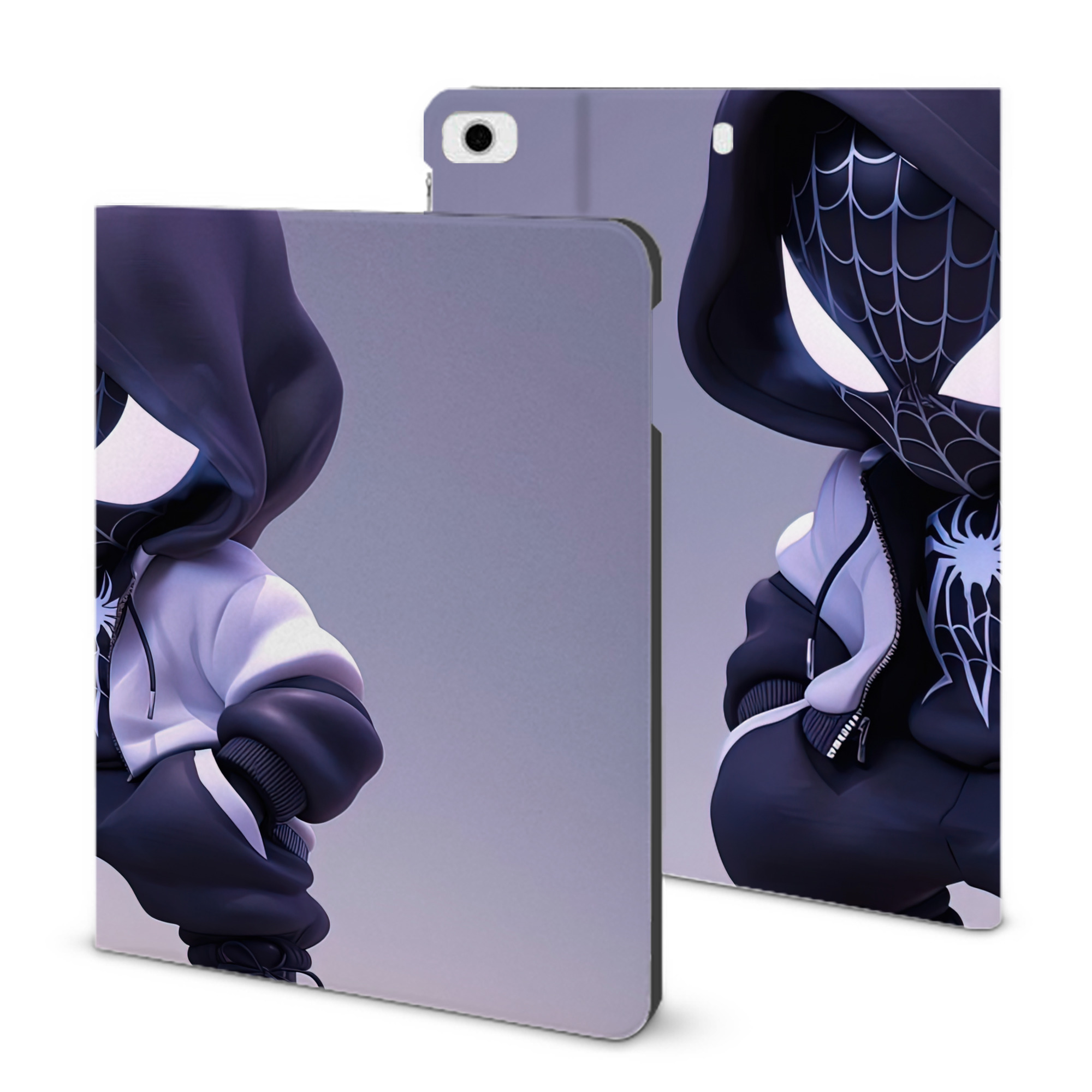 （画像用） Spider Man スパイダーマン IPad ケース ブック型 PUレザー TPU 耐衝撃 軽量 薄型 ペン収納なし 全面保護 IPad 各モデル対応